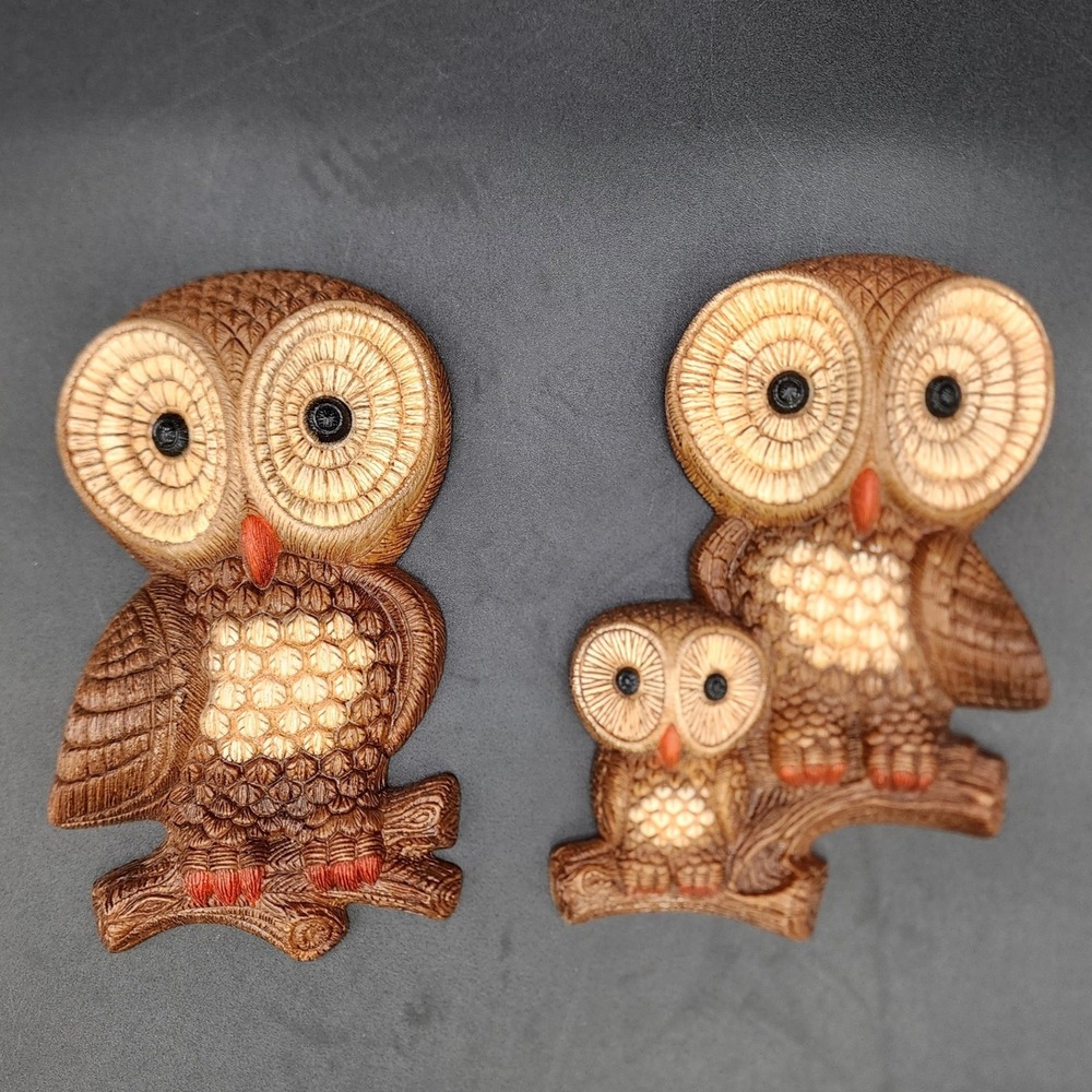 Vintage Foam Craft 1981 Brown Owl Wall Hanging Set Foam Retro MCM Cottagecore - Picture 9 of 11